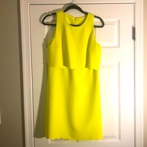 Chartreuse shift dress